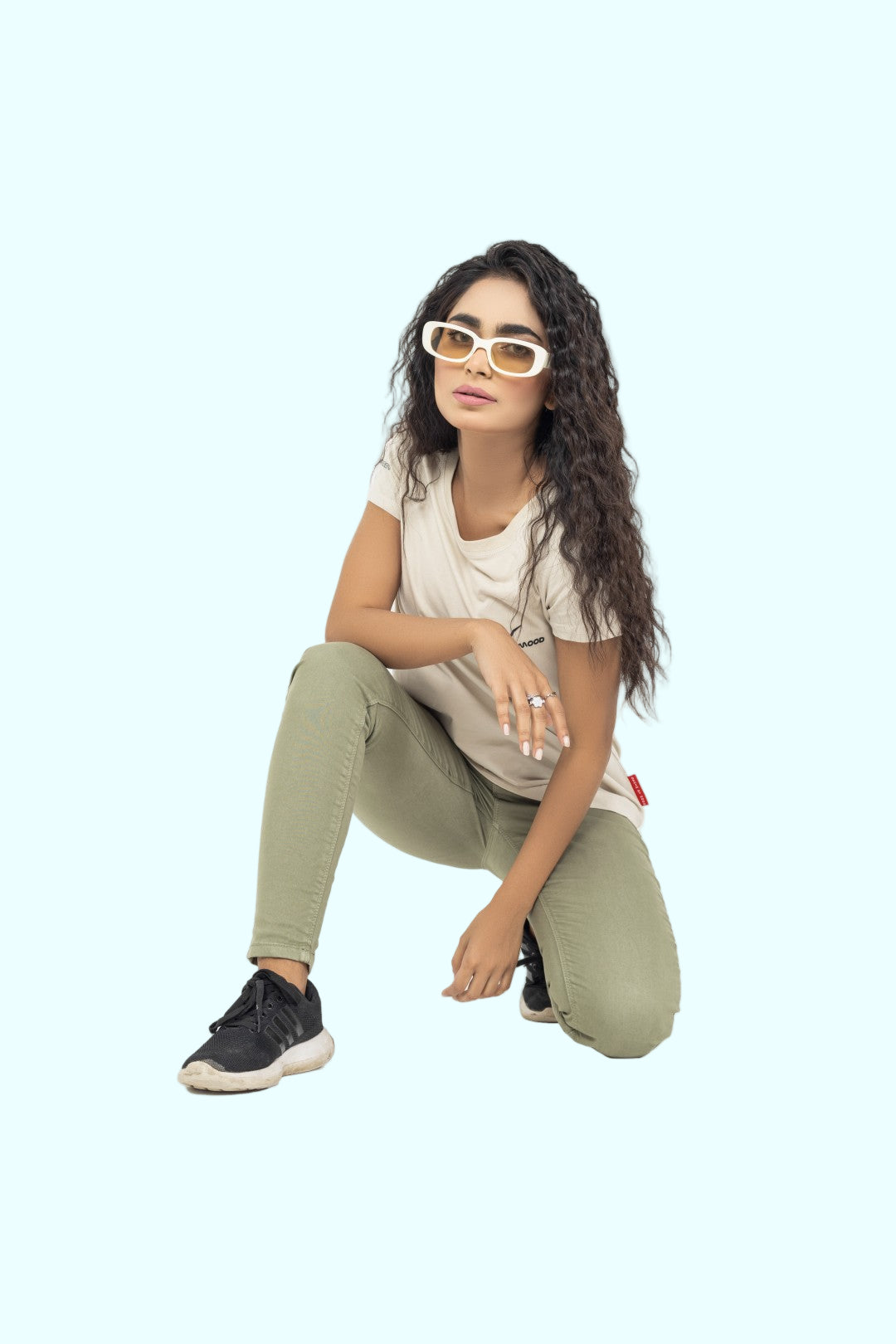 Beige Logo Tee