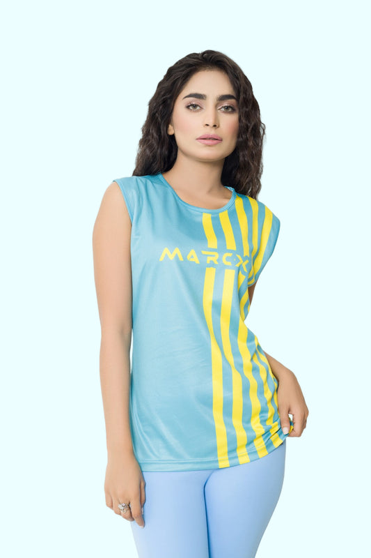 Light Blue Lining Tank Top