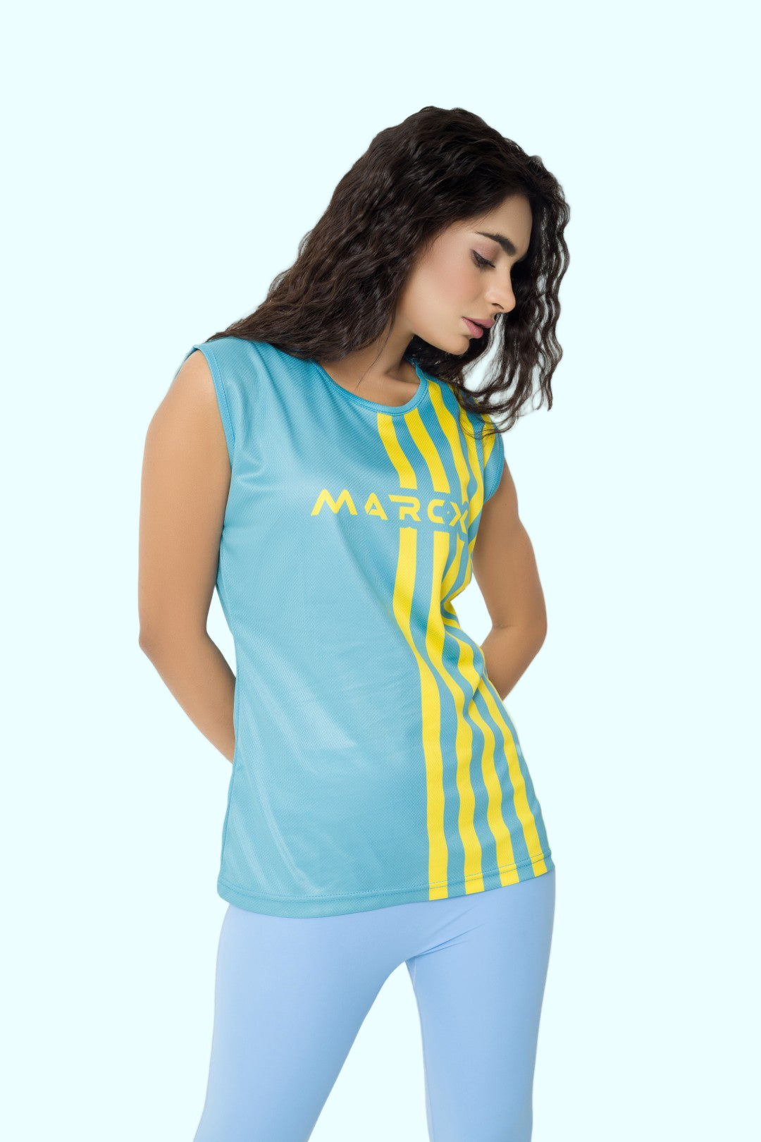 Light Blue Lining Tank Top