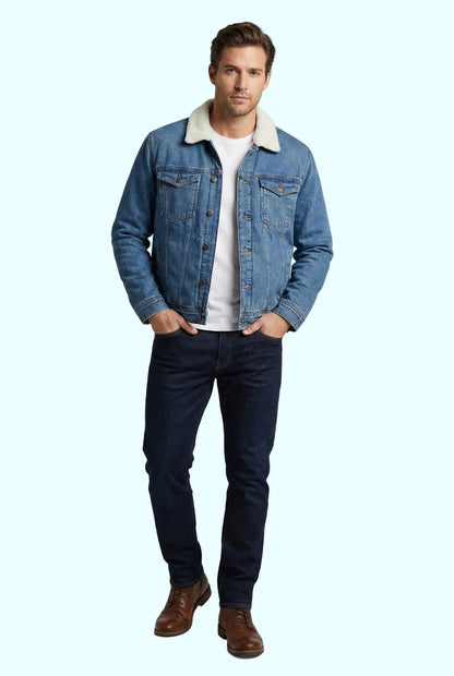 Blue Denim Fur Jackets