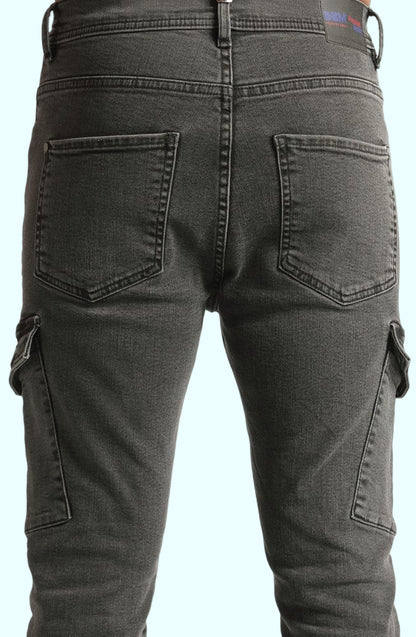 Grey cargo jeans