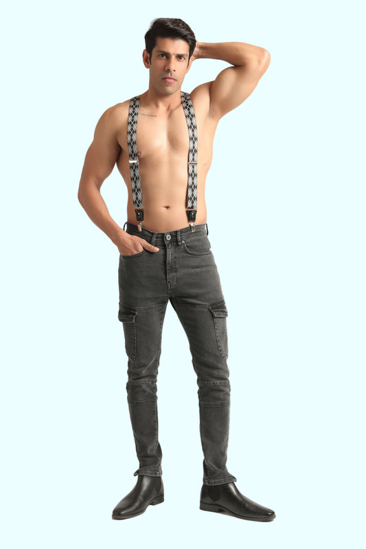 Grey cargo jeans