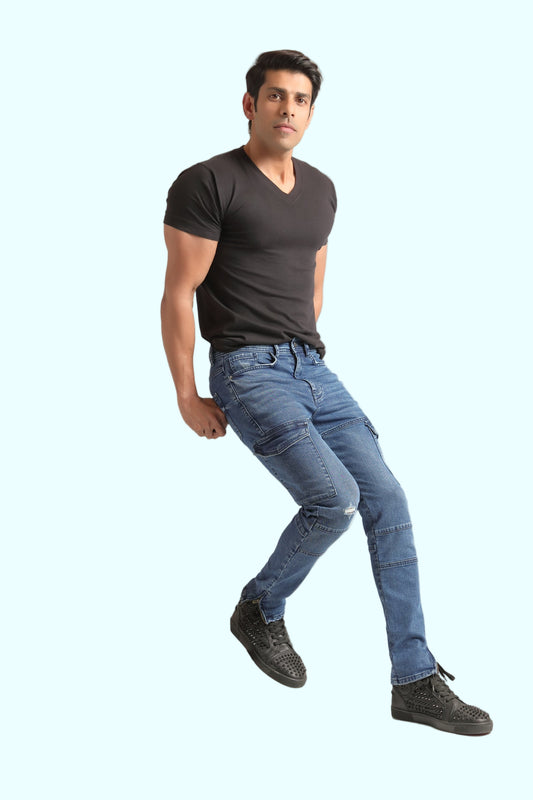 Blue Cargo Jeans