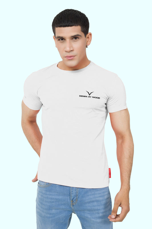 White Logo Tee