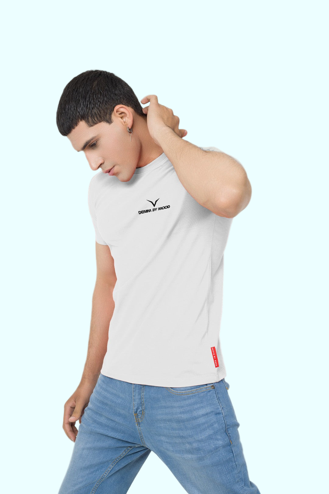 White Logo Tee