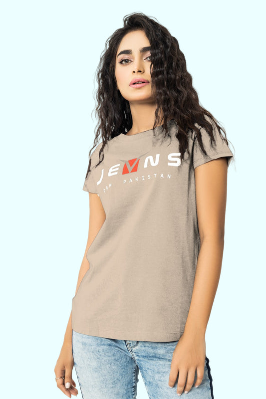Beige Graphic Tee
