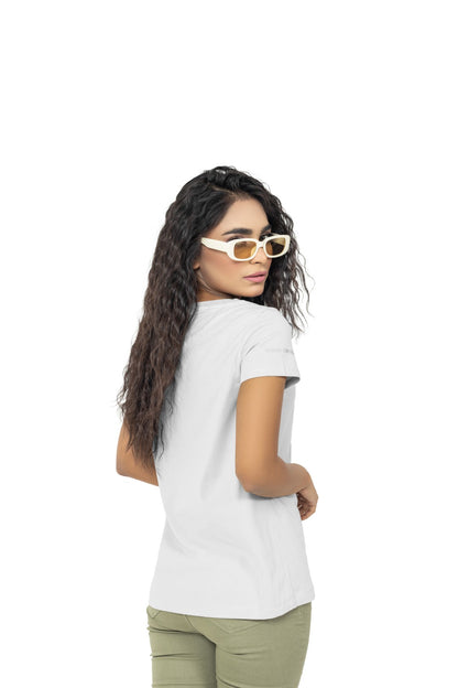 White Logo Tee
